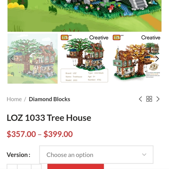 Treehouse Lego Loz big building set - Picture 11 of 12